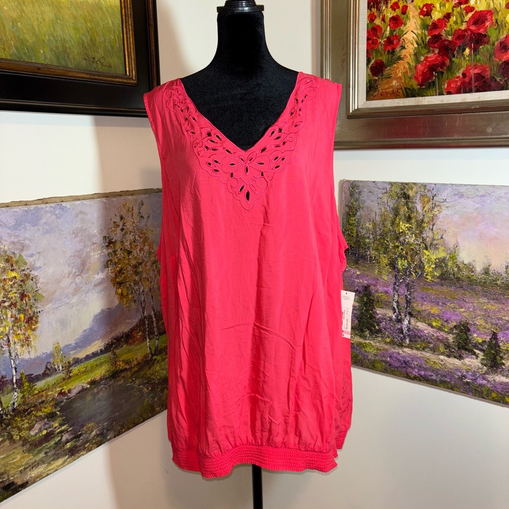a.n.a. Women's Pink Sleeveless Top size 3X